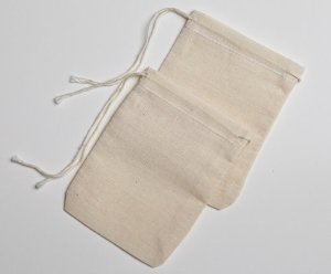 Organic Muslin Drawstring Reusable Tea Bag (2"x4")